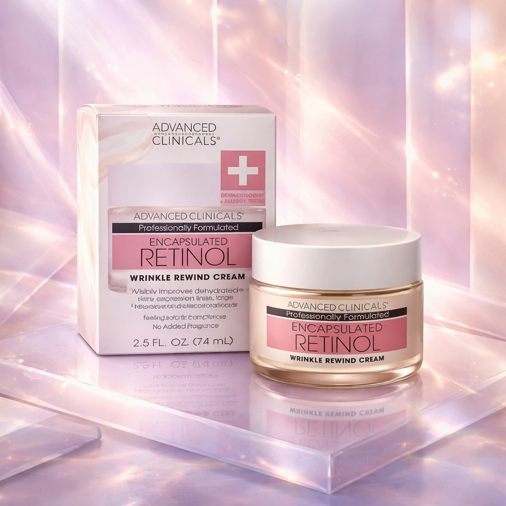Advanced Clinicals Encapsulated Retinol Wrinkle‎ Rewind Cream 2.5oz AC195-R1 NIB
